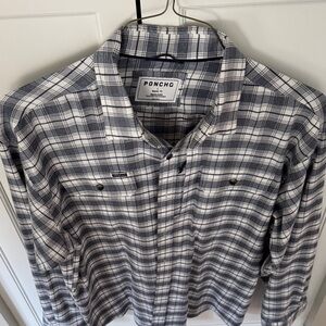 Men's Gray Plaid Shirt